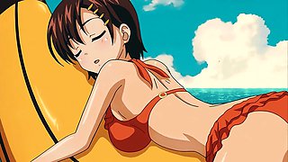 Titty fuck, screaming, sex on the beach