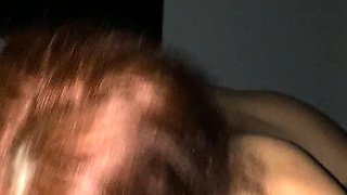 Erotic amateur girl giving blowjob and titjob in POV