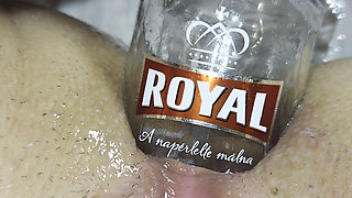 Extreme Anal Insertion with a Bottle Close up