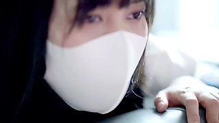 Sensual doggy sex with cute Japanese girl in school uniform