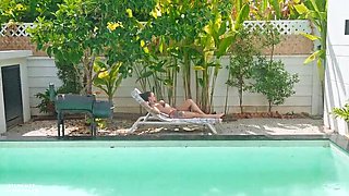 Horny StepMom Sunbathes Naked, Then Teaches Me How to Fuck in 4K POV