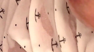 Oiled My Bigtits and Pierced Nipples and Masturbates with Silver Vibrator