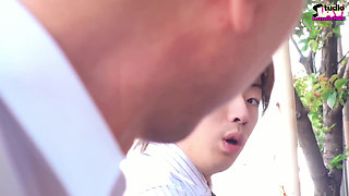 Crowded Bus Tension, Young Wife Stays Still as a Risky Moment Unfolds Beside Her Husband - Scene 1