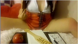 Teacher Mindysuelove Welcomes Her Students To Her Naughty Slutty Class And Eats Her Apple Riding You