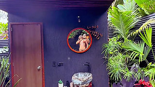 Round-butted Colombian girl getting a creampie while bouncing on a BBC.