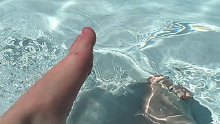 Solo Foot Play in Pool