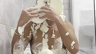 Pies to the Face Naked in the Bath