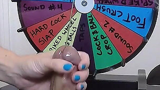 She Inserts a 30cm Probe All the Way Into His Meaty Cock. Playing BDSM Roulette.