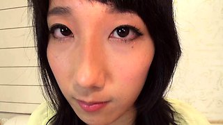 Asian taco teen finger massage herself