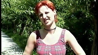 Redhead MILF for first time on cam