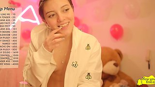Amateur redhead poses and masturbates with toys