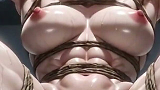 Ripped Female Muscle Bound in Gym - Huge Clit & Wet Swollen Pussy