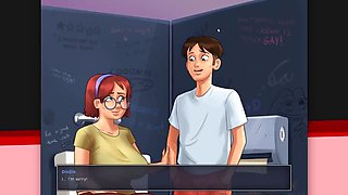 Petite School Girl with Big Tits Fucks Big Dick - Summertime Saga