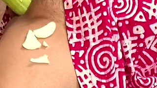 Inserting Kheera in Pussy of Sunisha Bhabhi by Her Nephew