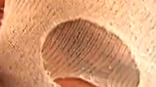 Busty Blonde Nurse Drains Masked Stranger in Bar