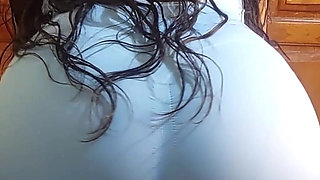 It’s a Delight to See Her Long Hair and Her Hips as She Rubs Against My Cock