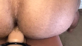 Pegging Him Doggy for First Time Ever