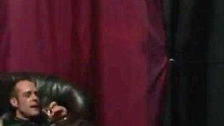Humiliating whipping and dick sucking