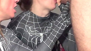 2 Roomates Wanted Get Destroyed All Their Holes with Big Dick. Cosplay Spider Girls Threesome, Anal Creampie. Rough Sex Cum