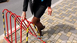 Czech Streets \u2013 Milf Enjoys a Vibrator in Public