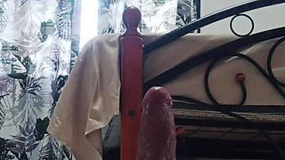 Sexy Filipina MILF, Making Her Dildo Wet & Creamy