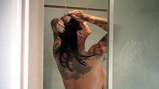 Sexy Transsexual With Big Boobs Jerking Off Inside