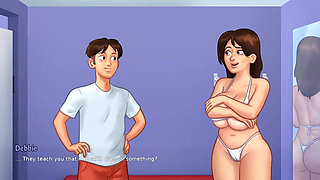Summertime Saga - Gameplay - Roleplay - Debbie Wears Bikini