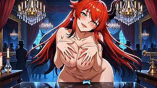 Rias Gremory Hentai Onsen Runway - Big Tits Toy Show, Pearl Plugs & Steamy Squirt