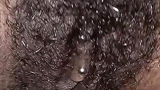 My Hairy Pieced Wet Pussy Contractions Close up