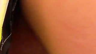 Fishnet MILF fucked from a hard cock in gloryhole