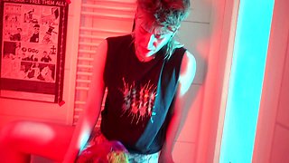 amateur bathroom quickie - horny lesbian couple fucks loud