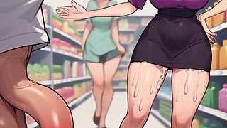 Flashed and jerked off in the supermarket