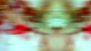 Innocent Little Chloe. She Is Addicted To Dap. 5 On 1 + Pissing