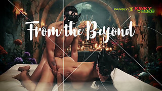 Real couple making love in front of the sacred altar during Halloween - Kinkyverse