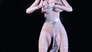Featured Queen Bee Pink-haired Korean-style Beauty, Big Boobs, Big Butt, Shaved Pussy, Tight Pussy, Jiggling Boobs
