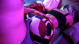 Making out and dry humping leads to a DOGGYSTYLE cumshot through my underwear
