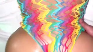 Latina beauty ignites wild passion in steamy hotel encounter