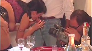 Dinner party foursome: Blowjob, Doggy  Cowgirl Porn