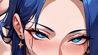 Anime Ai Tattooed Girl Performs Deep Throat