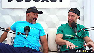 Brazzers - Valentina Nappi Takes Two Cocks After Podcast