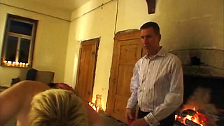 Bound Blonde Beauty in Intense BDSM Rope Play