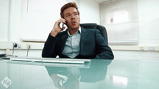 Sexy Ebony Babe Knows What's Needed To Get The Job