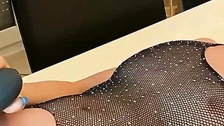 Double Stimulation. Cock and Vibrator at the Same Time