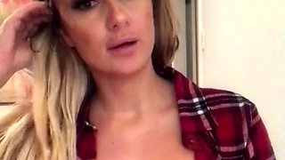 Big boobs milf masturbates with her dildo
