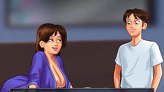 Summertime saga: stepson fucks his stepmom and fills her pussy with cum ep 190