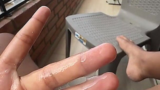 Fucking My Wet Pussy on My Neighbors' Balcony