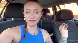 Sophia Mayyy Truck Park Rear end Internal ejaculation In The Manmeat