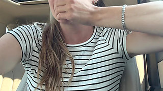 Lush in the Car! Risky Orgasm!
