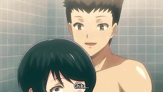 Hot nerdy girl in a swimsuit gets fucked doggystyle by her boyfriend who thrusts his cock in her tight ass - hentai