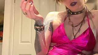 Goth Friend Staying Over Catches You Jerking and Cuts It off